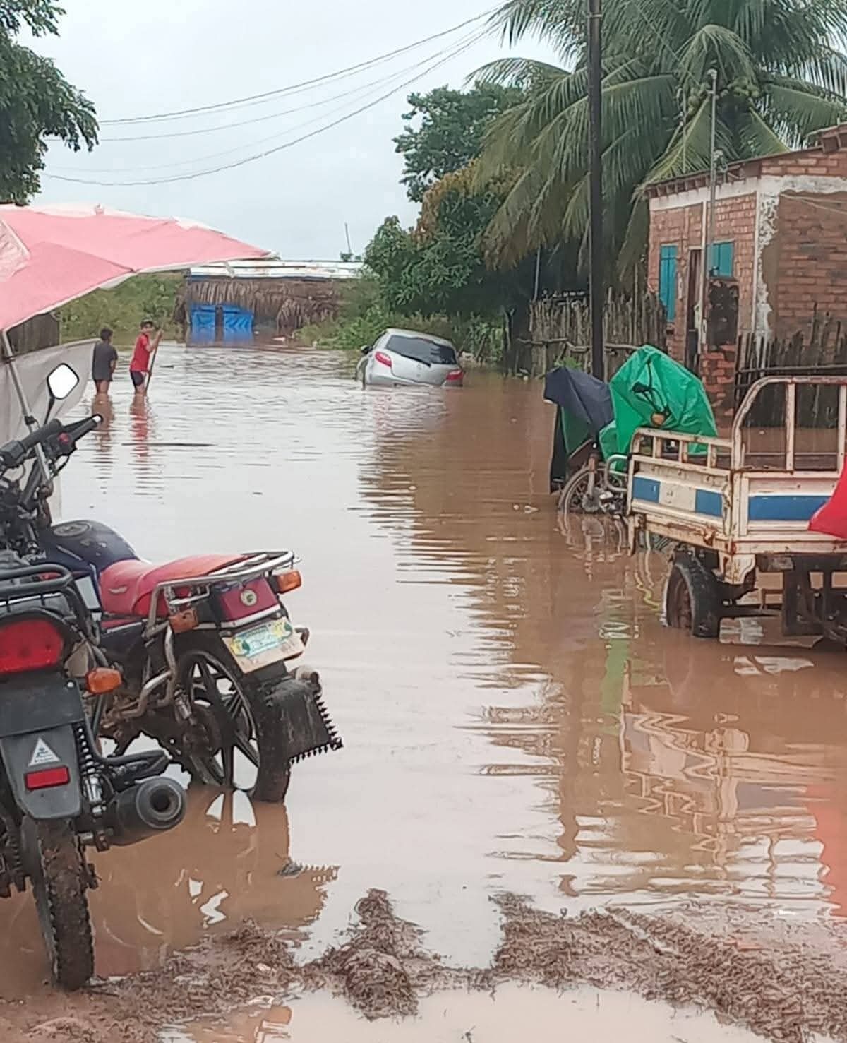 Lluvias registradas en el departamento de Beni. Foto: Bolivia Tv.