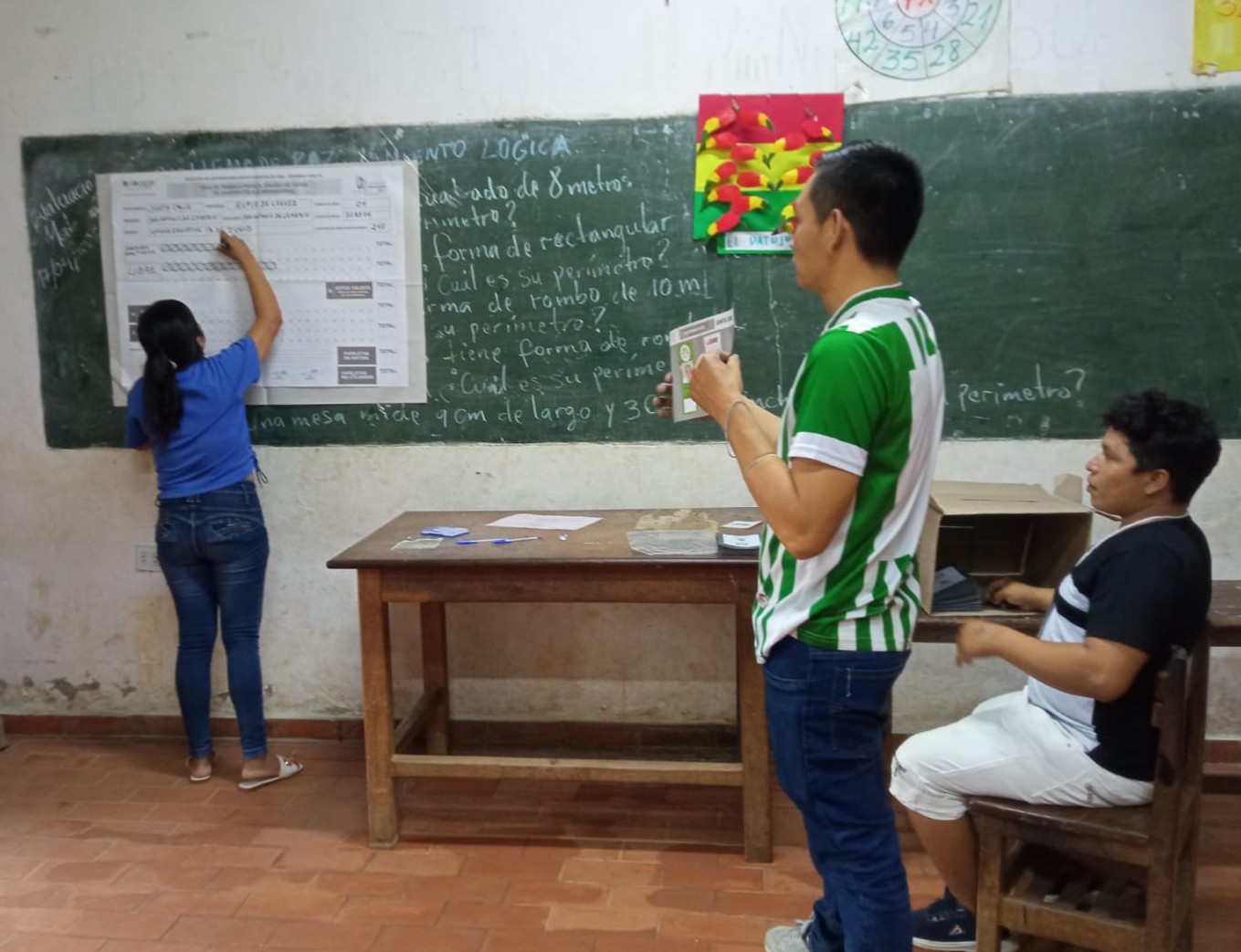 Conteo de votos en el pueblo chiquitano en Santa Cruz. Foto: TED Santa Cruz.