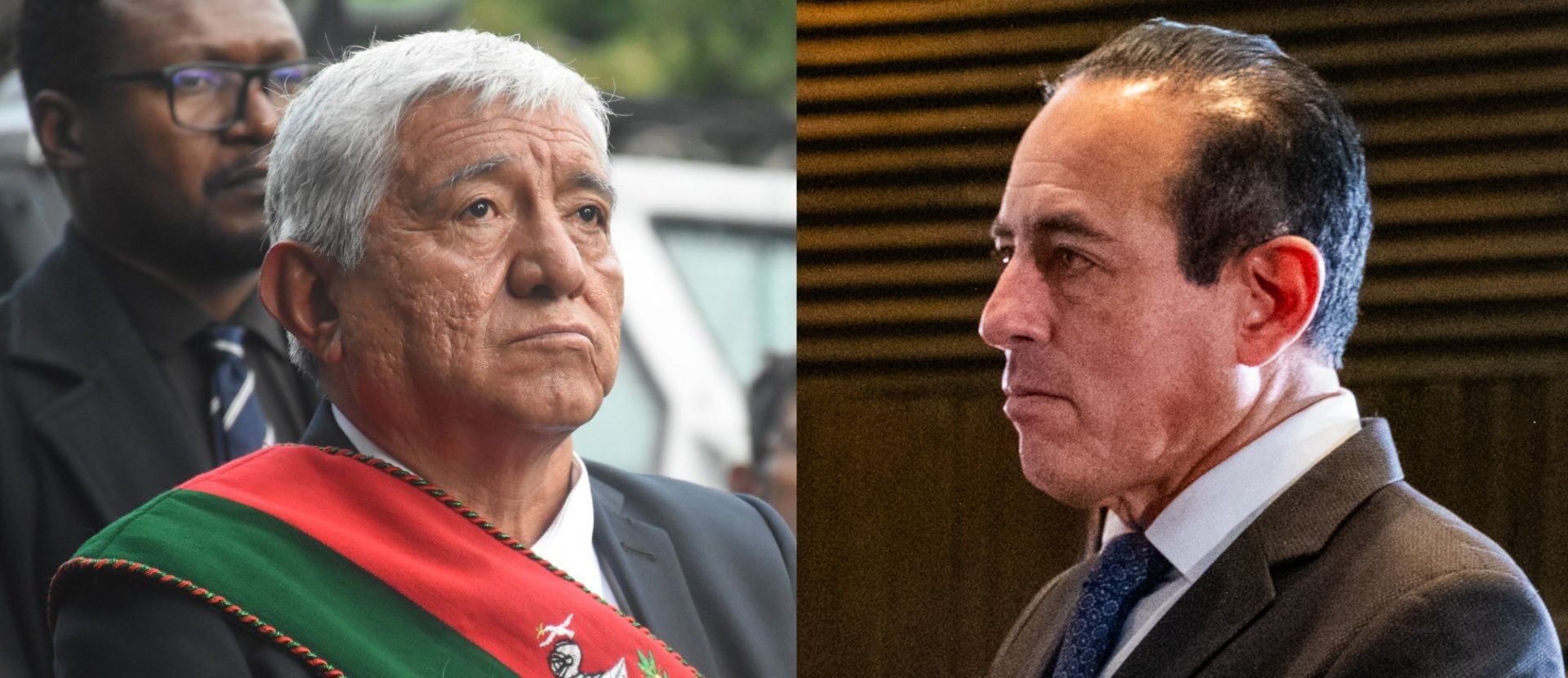 El alcalde de La Paz, Iván Arias y su sucesor César Dockweiler.