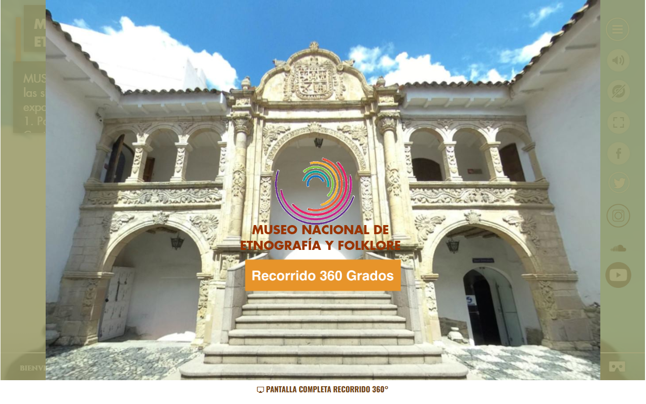 Recorrido en 360 grados por la página web del Musef. Foto: Captura.