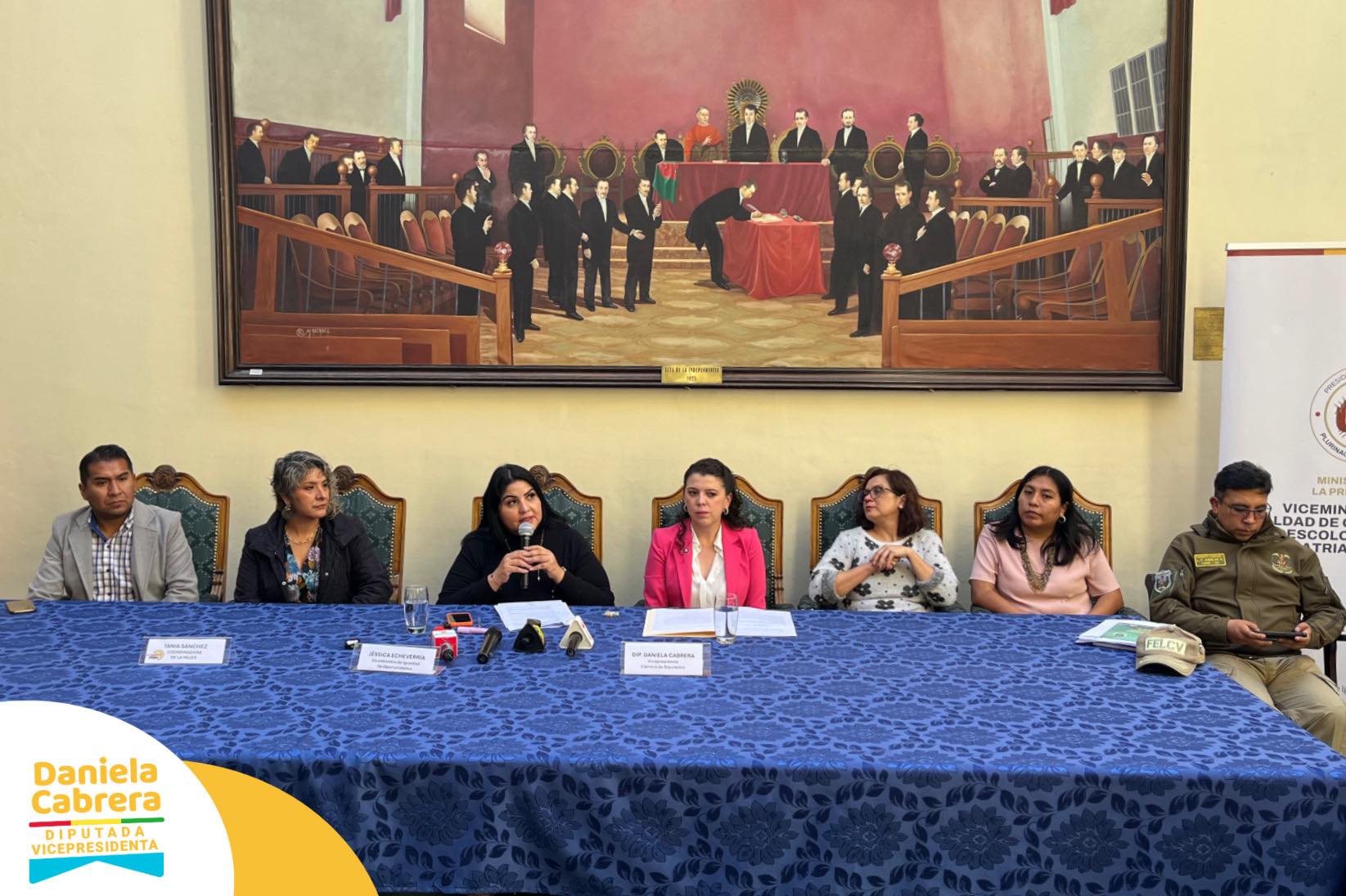 Presentación del proyecto de ley de Incorporación en el Código Penal de los Delitos de Acoso Digital y Violación a la Intimidad Sexual en Entornos Digitales. Foto: Daniela Cabrera.