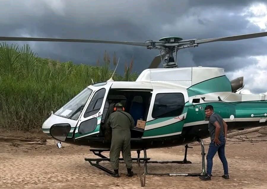El proceso de rescate fue de manera progresiva debido a limitaciones logísticas por la capacidad de carga del helicóptero.