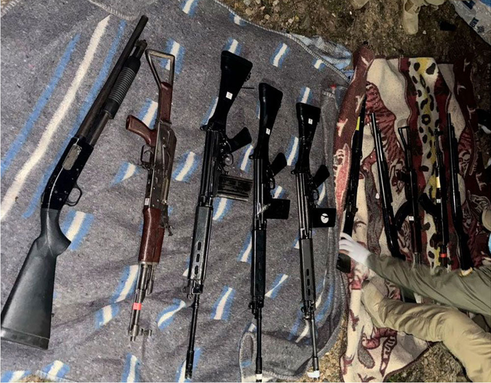 Las armas de fuego encontradas tras ser sustraídas.