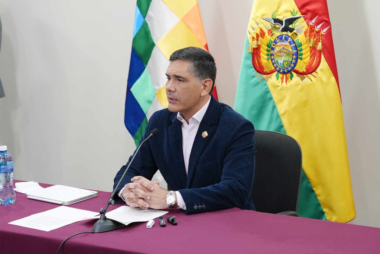 El ministro de Desarrollo Productivo, Rural y Aguas, Óscar Mario Justiniano. Foto: MDPRyA