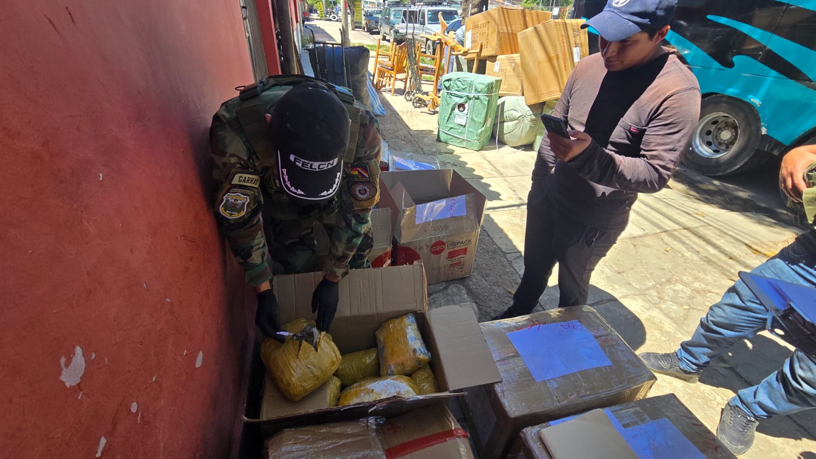 Uno de los operativos realizados donde se encontró marihuana. Foto: Viceministerio de Defensa Social y Sustancias Controladas.