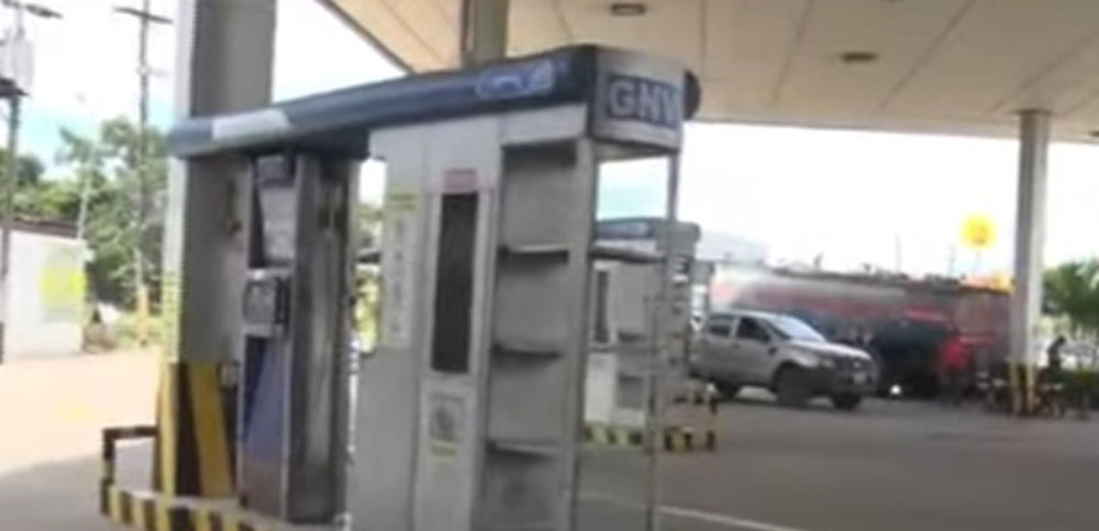 El surtidor donde ocurrió el robo. Foto: captura video