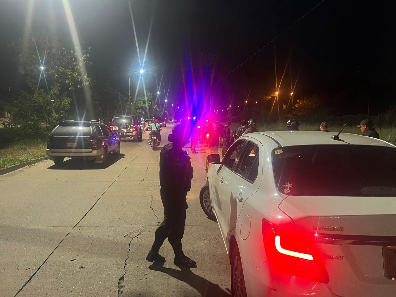 Operativo de control contra el crimen organizado en Santa Cruz. Foto: Viceministerio de Defensa Social y Sustancias Controladas.