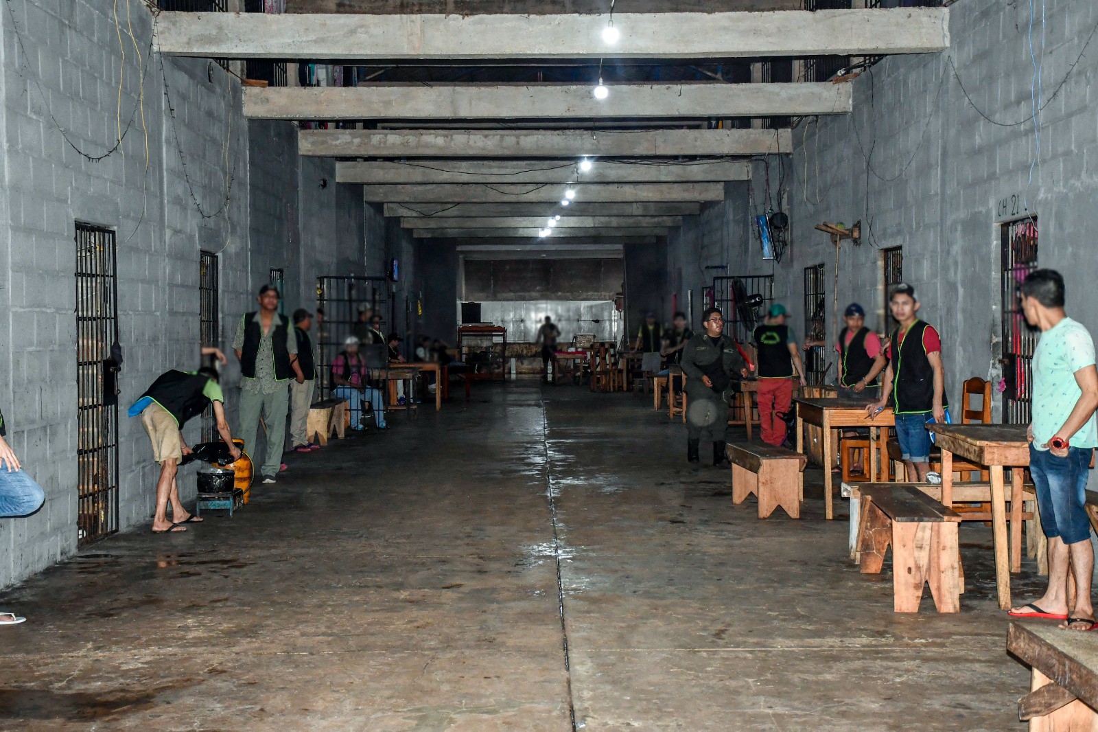 Privados de libertad en la cárcel. Foto: Régimen Penitenciario.