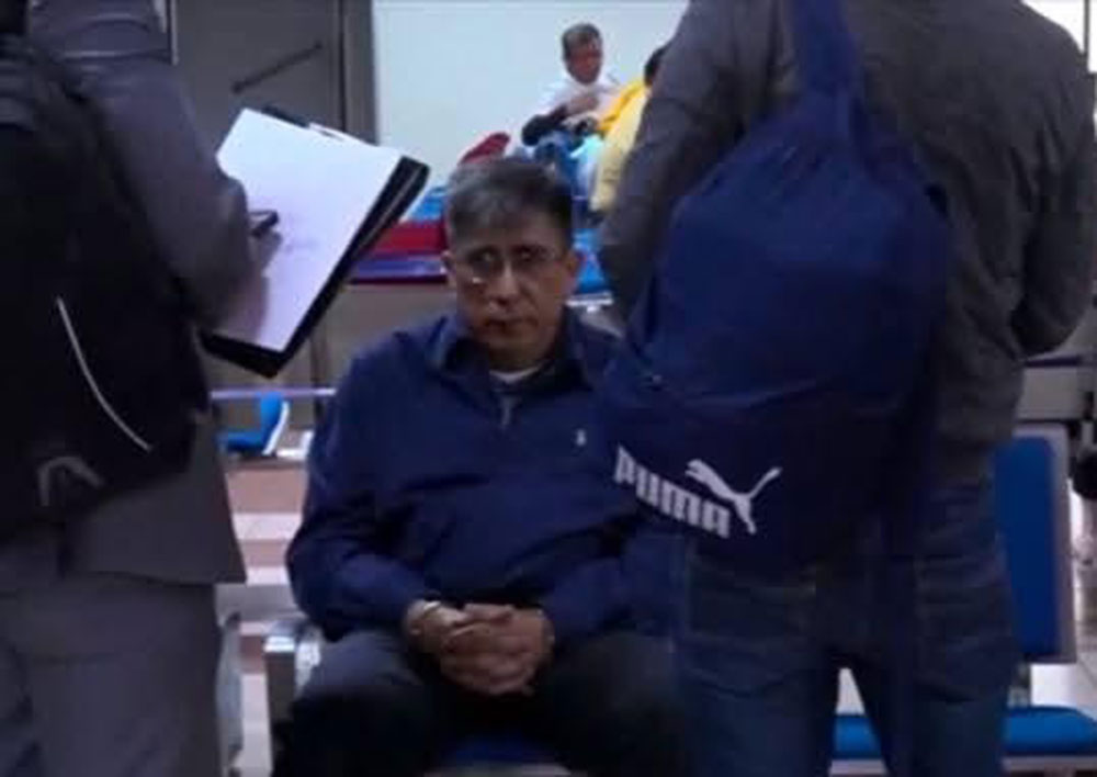 Ronald Casso, aprehendido en Cochabamba. Foto: captura video