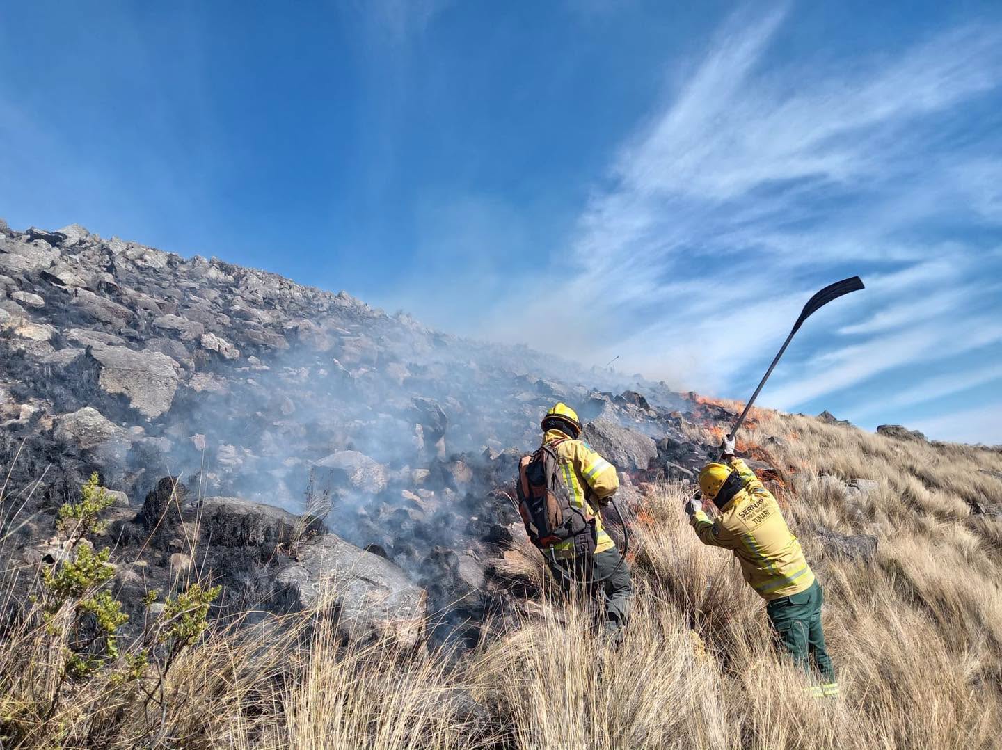 El trabajo coordinado permitió atender de manera oportuna varios focos de calor. Foto: Min de Planificación.