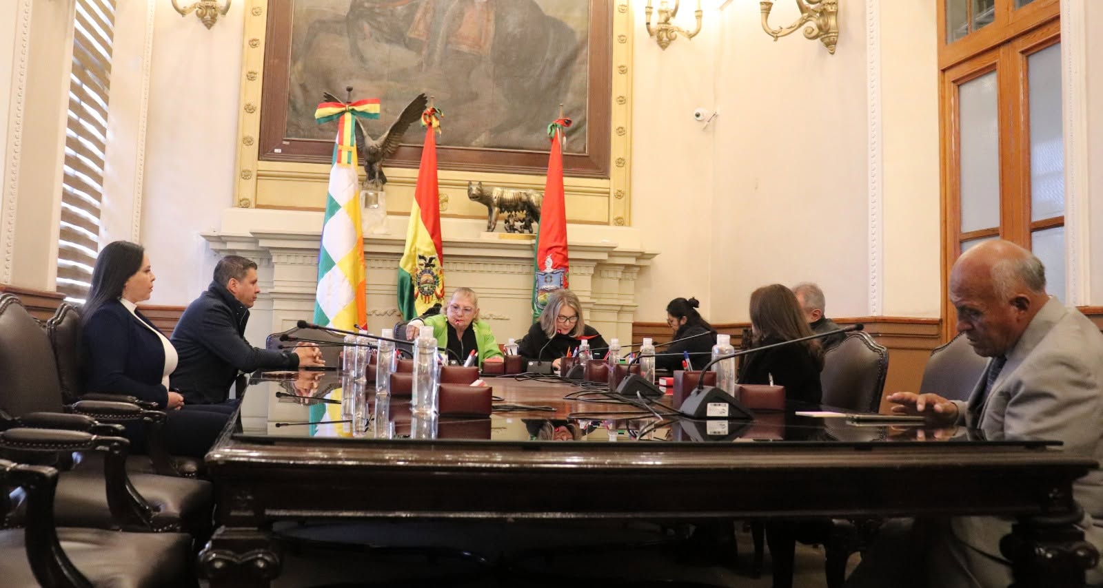 La sesión ingresó en un nuevo cuarto intermedio. Foto: Concejo Municipal de La Paz.