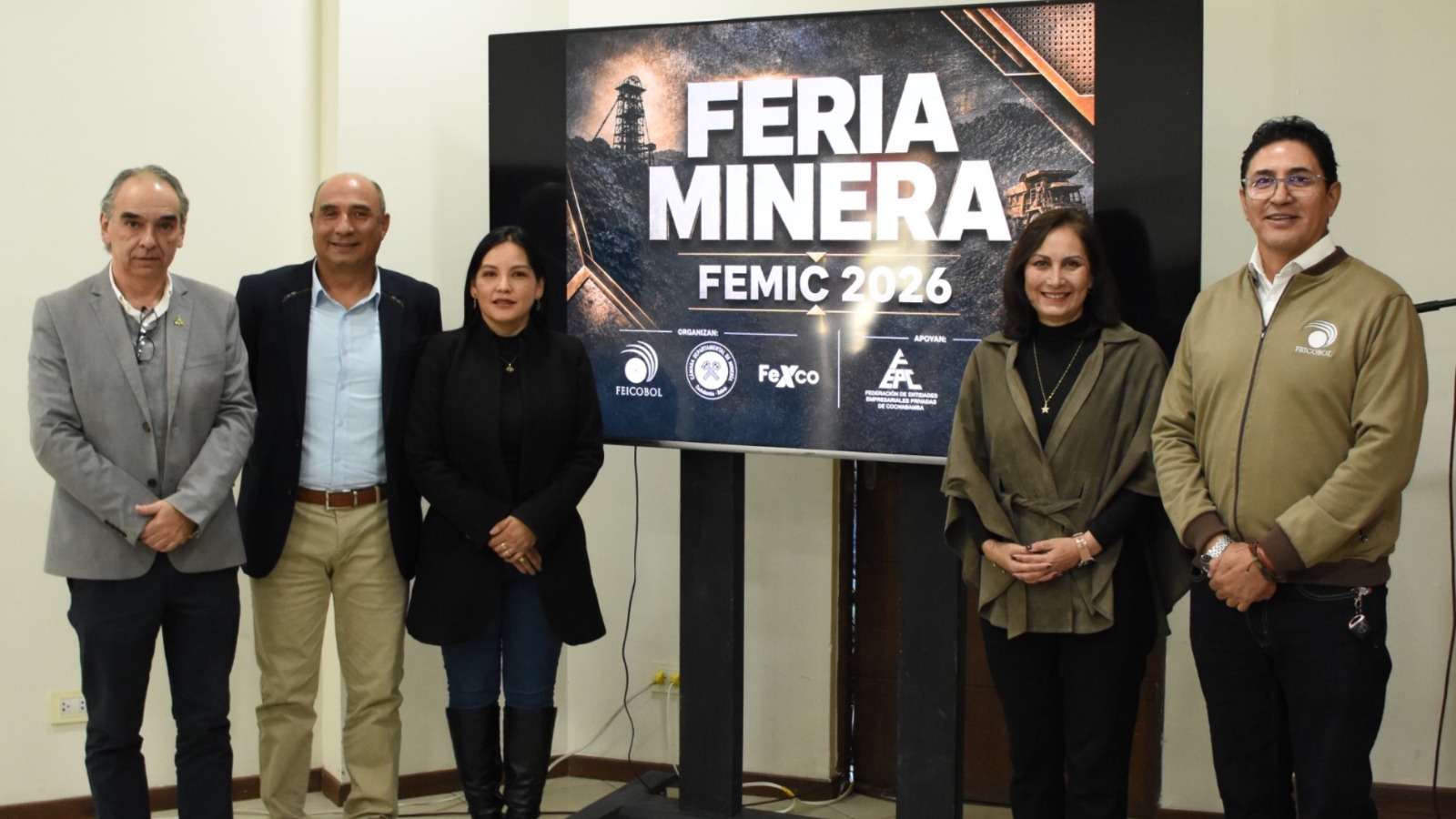 Lanzamiento de la primera Feria Minera en Cochabamba. Foto: FEPC.