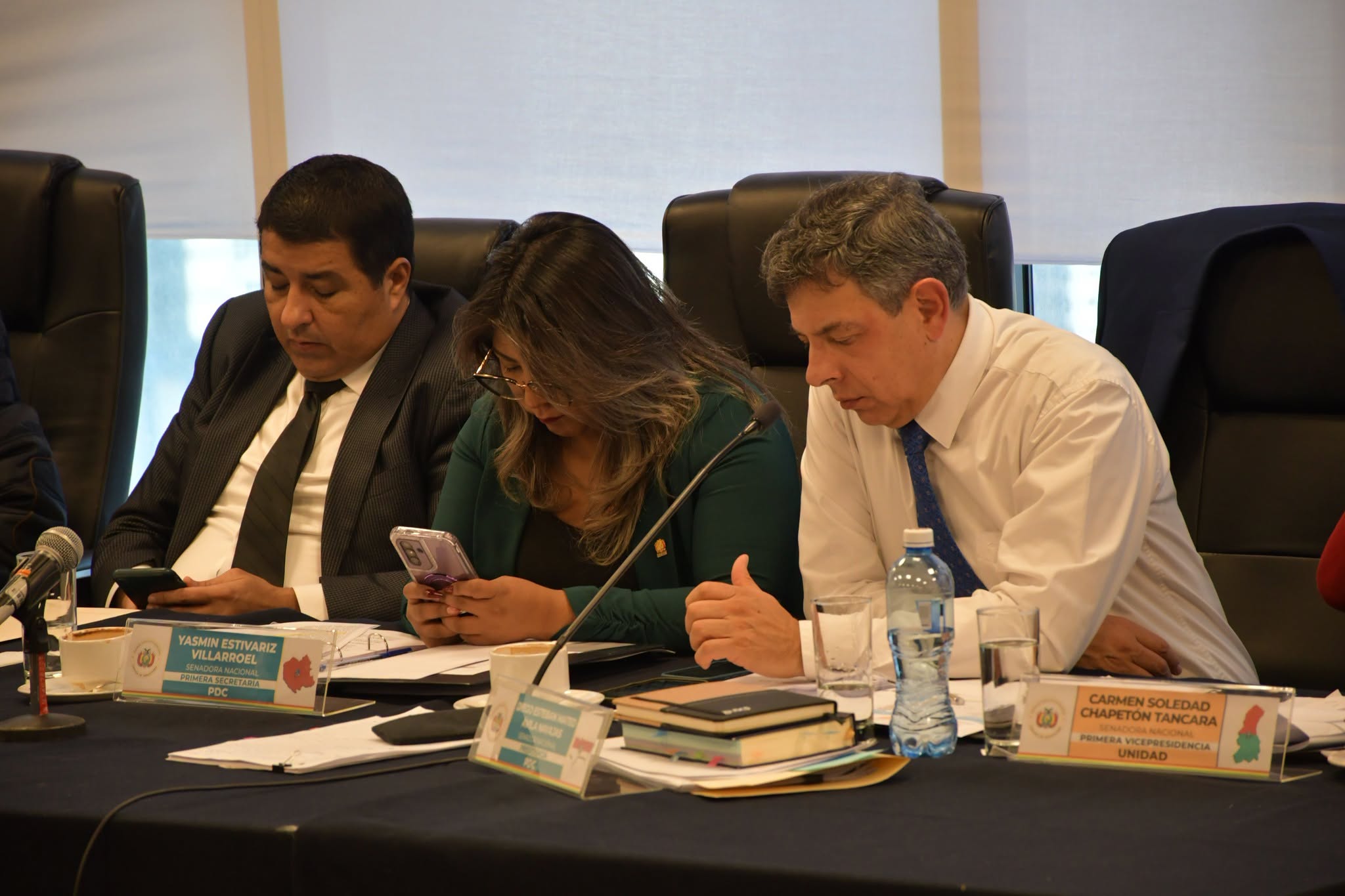 Senadores cuando definieron conformación de comisión de investigación de droga impregnada en madera. Foto: Cámara de Senadores.