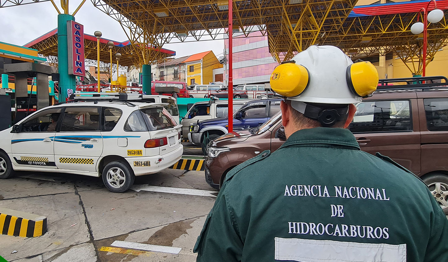 Un pasado operativo de control de la ANH a un surtidor. Foto: ANH -archivo
