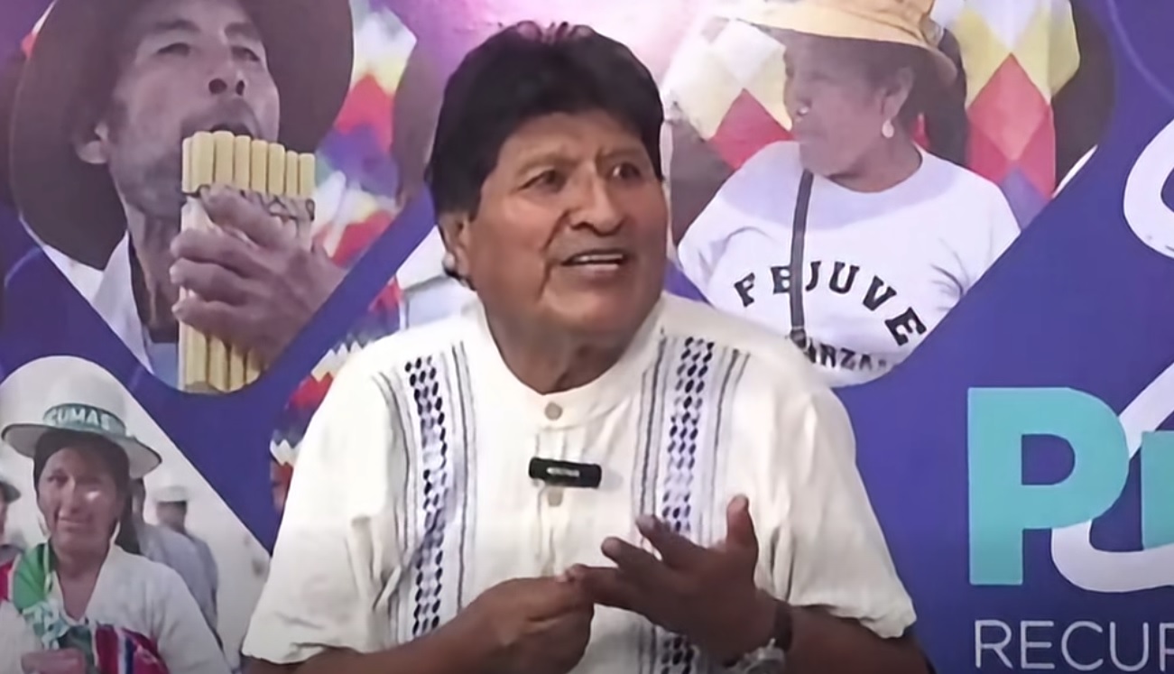 Evo Morales en una reciente entrevista en RKC. Foto: captura video