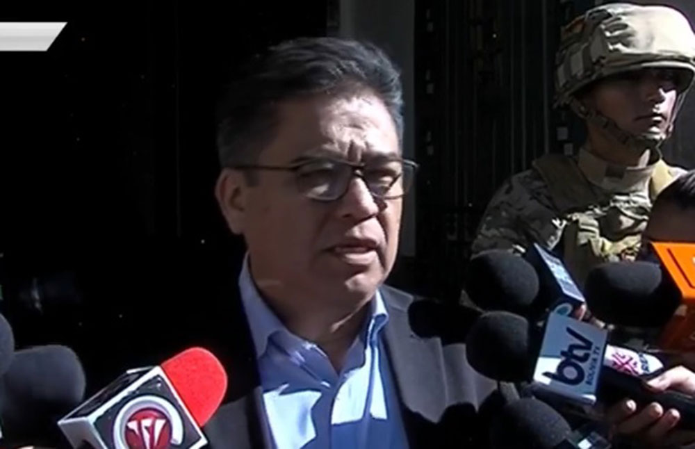 El vocero presidencial, José Luis Gálvez, brinda conferencia de prensa. Foto: captura video