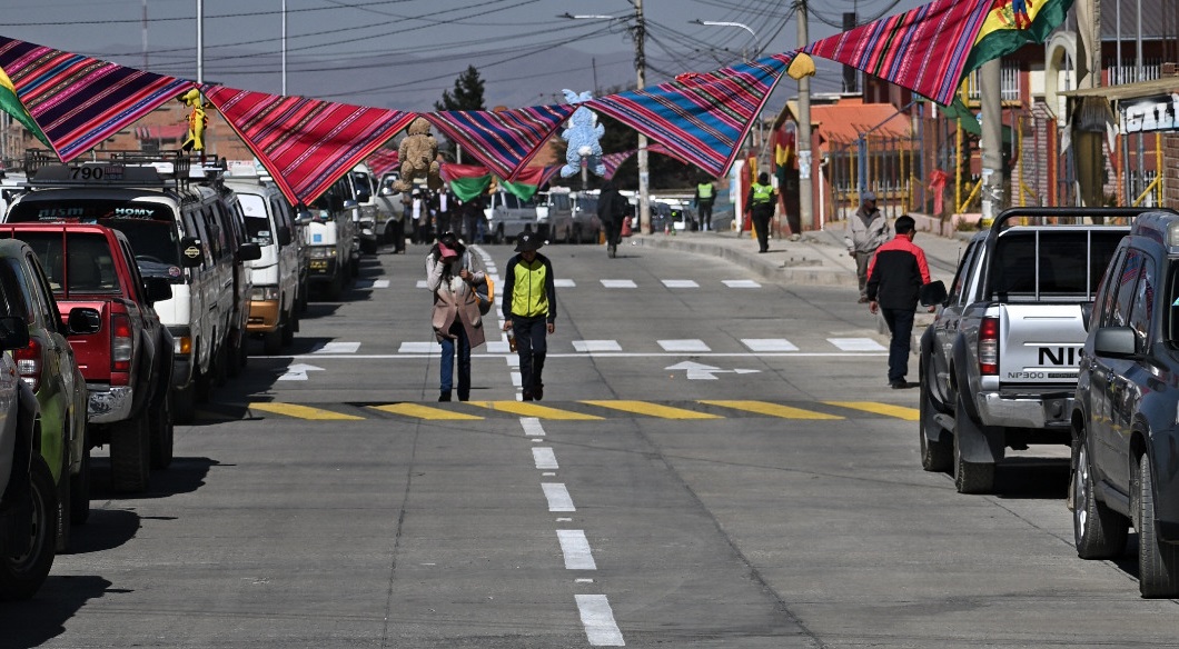 La pavimentada avenida Panorámica norte de El Alto. Foto: GOBCOM.