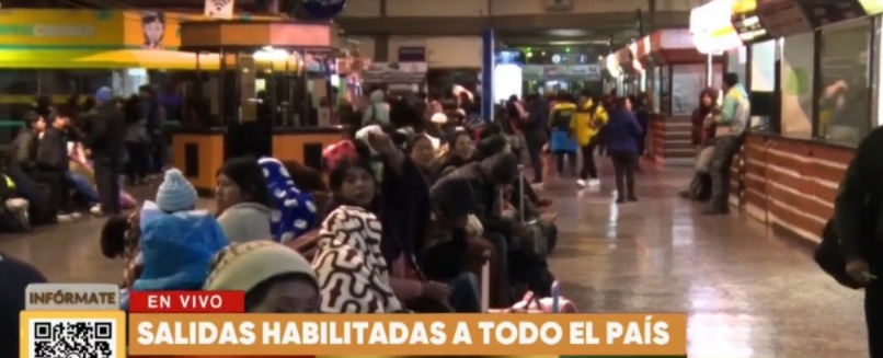 La Terminal de Buses de Cochabamba. Imagen: Captura Bolivia Tv.