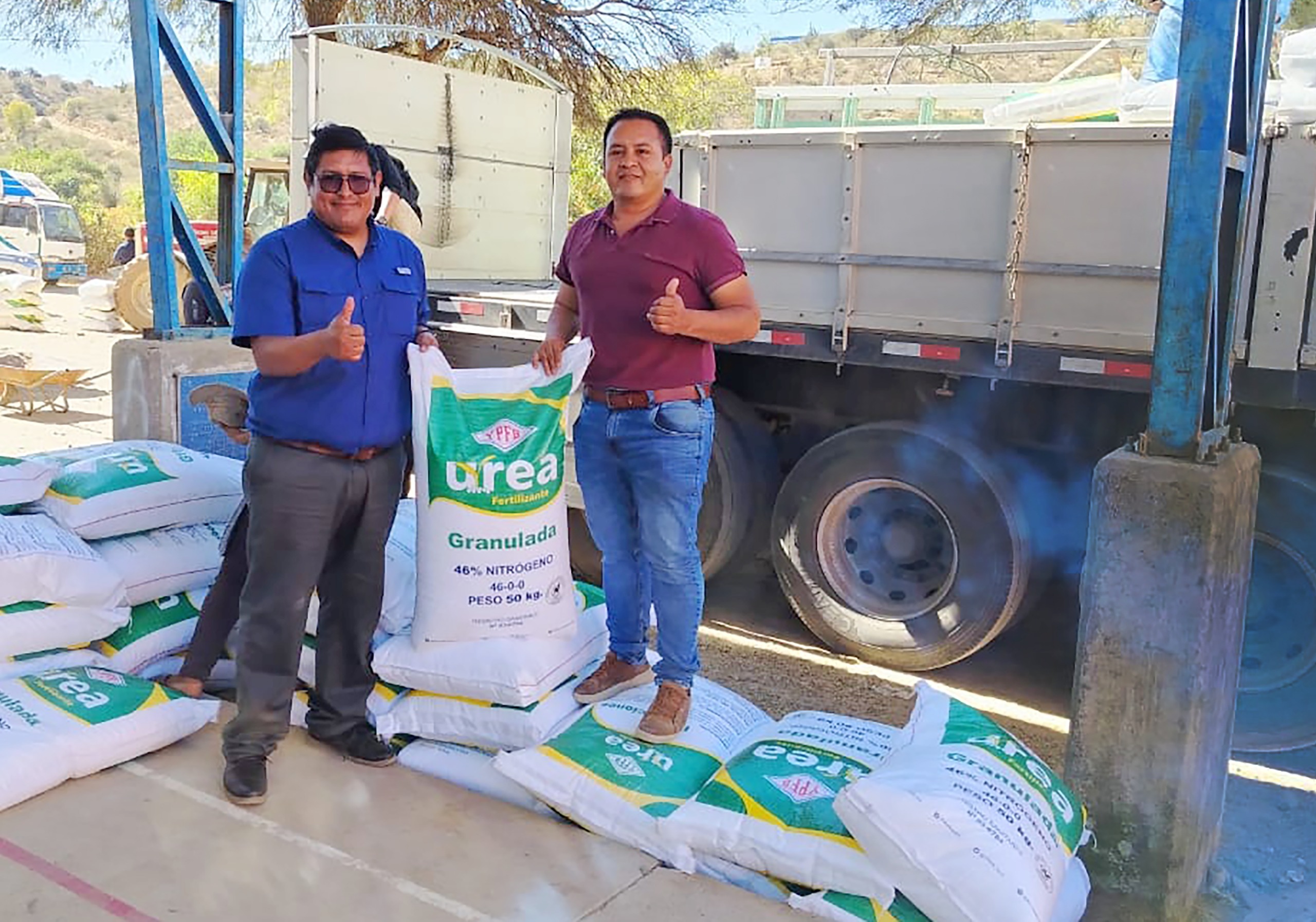 El fertilizante ayudará al rendimiento de los cultivos agrícolas de sandía, cebolla y papa. Foto: YPFB.