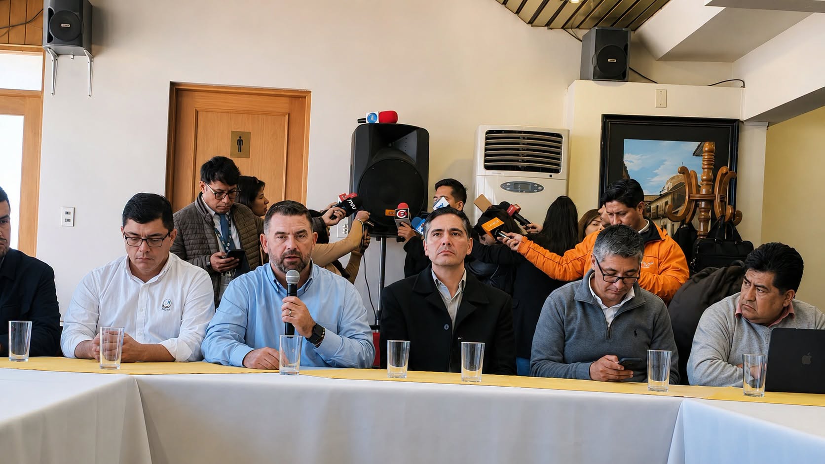 El Gobierno y Confeagro en una reunión en Cochabamba. Foto: MDPRyA.
