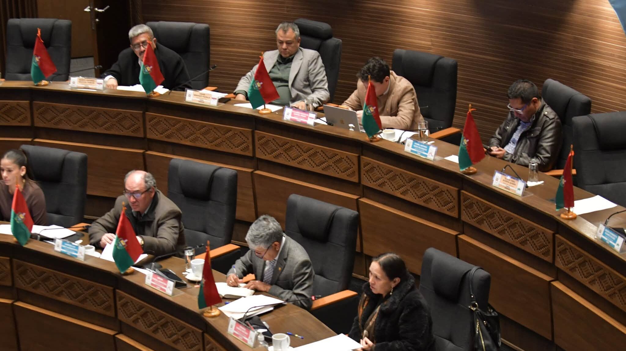 Legisladores debaten la propuesta de la bancada de Libre. Foto: Cámara de Senadores.