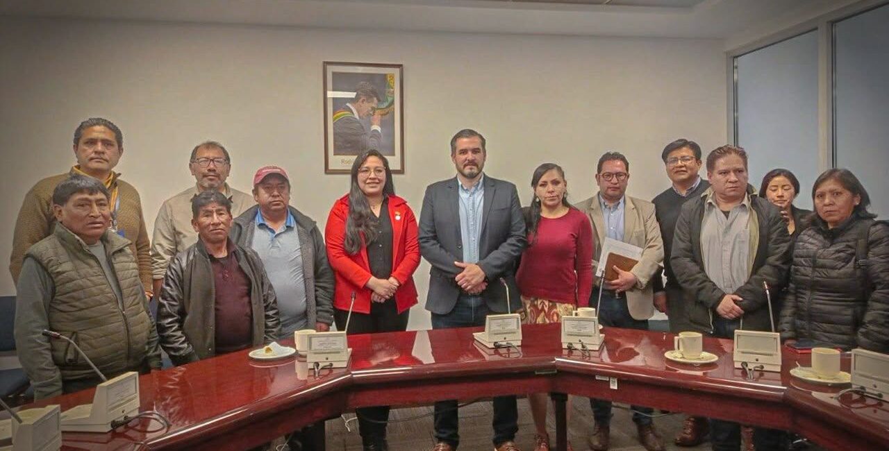 La legisladora Kattia Arando sostuvo una reunión con representantes del Gobierno, el municipio potosino y sectores sociales. Foto: Cámara de Diputados.