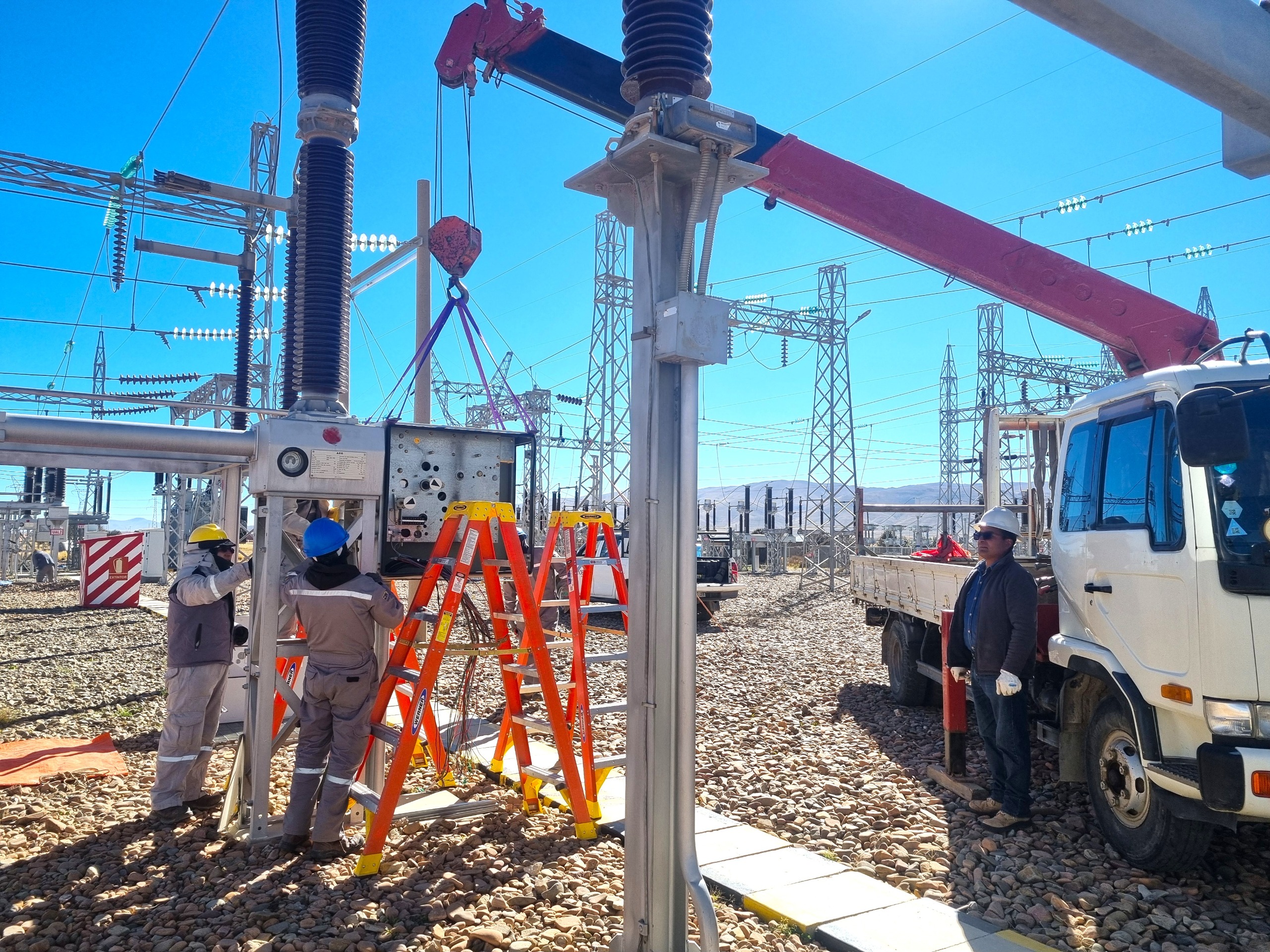 La Subestación Vinto 115 kilovoltios (kV) de Oruro. Foto: ENDE.