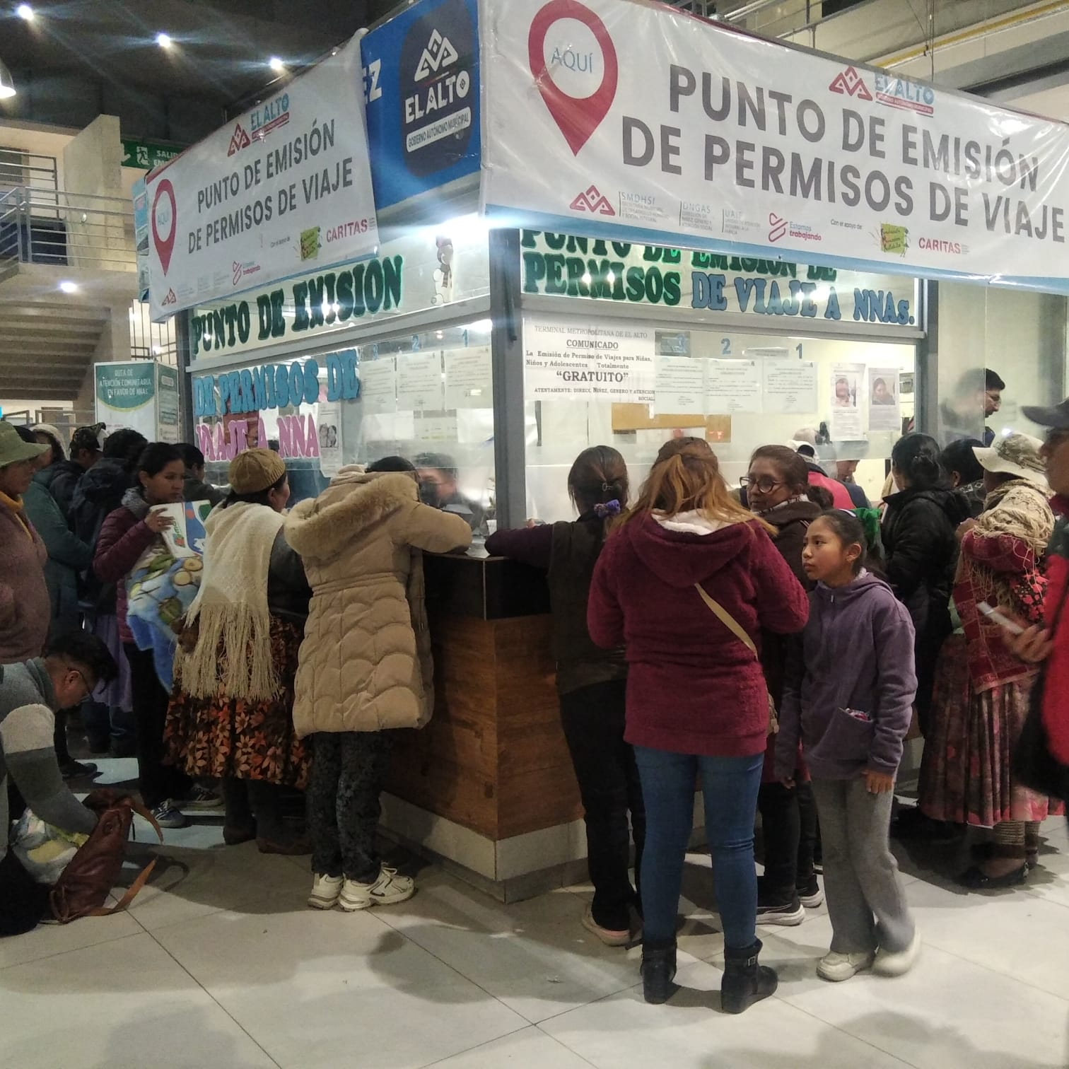 Punto de atención de Defensoría de la Niñez en El Alto. Foto: Gamea.