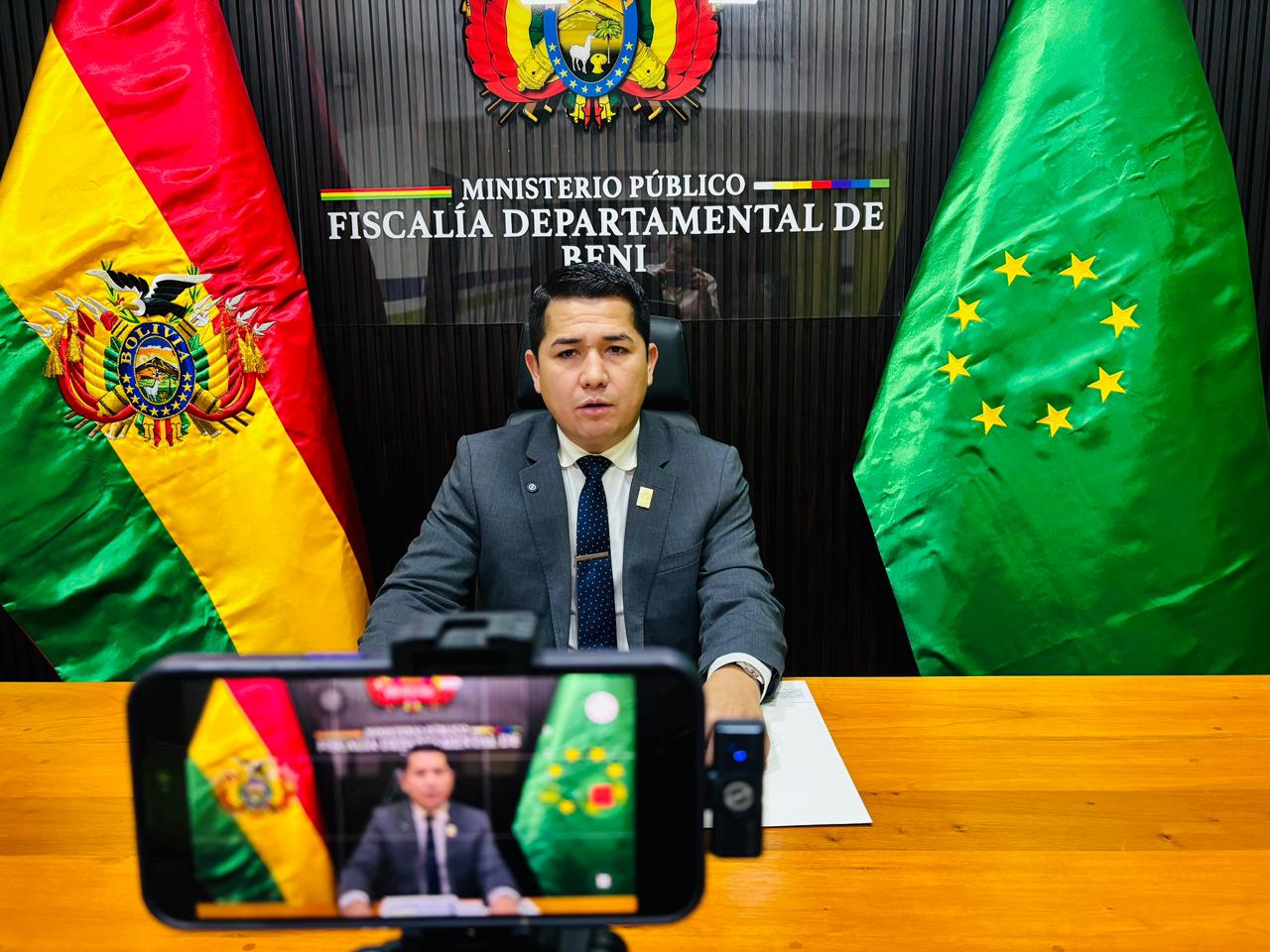 Fiscal departamental de Beni, Alexander Mendoza. Fotos: Fiscalía General del Estado.