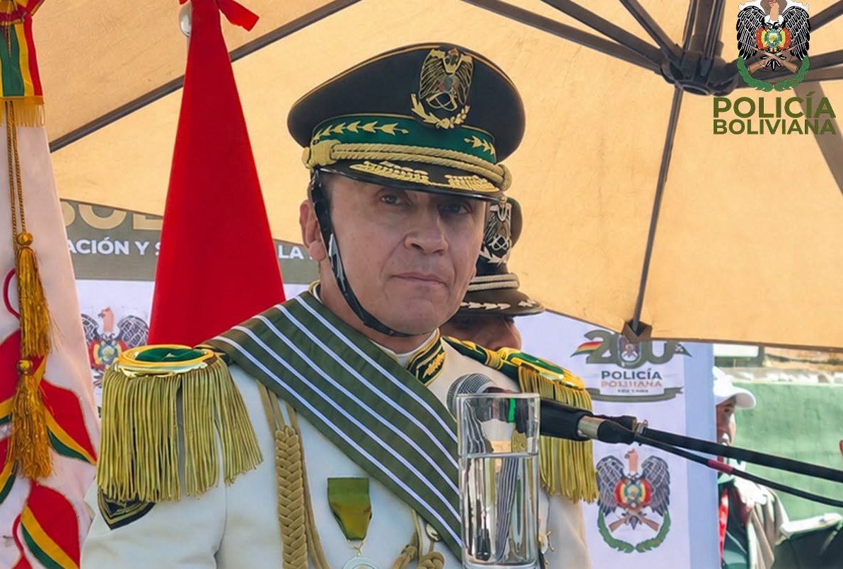 El comandante general de la Policía Boliviana, general Mirko Sokol. Foto: Policía Boliviana.