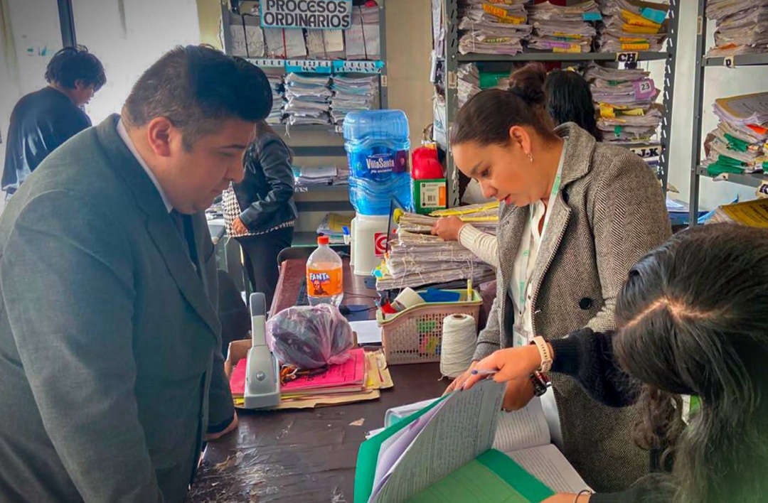 Inspección en juzgados de La Paz. Foto: CM