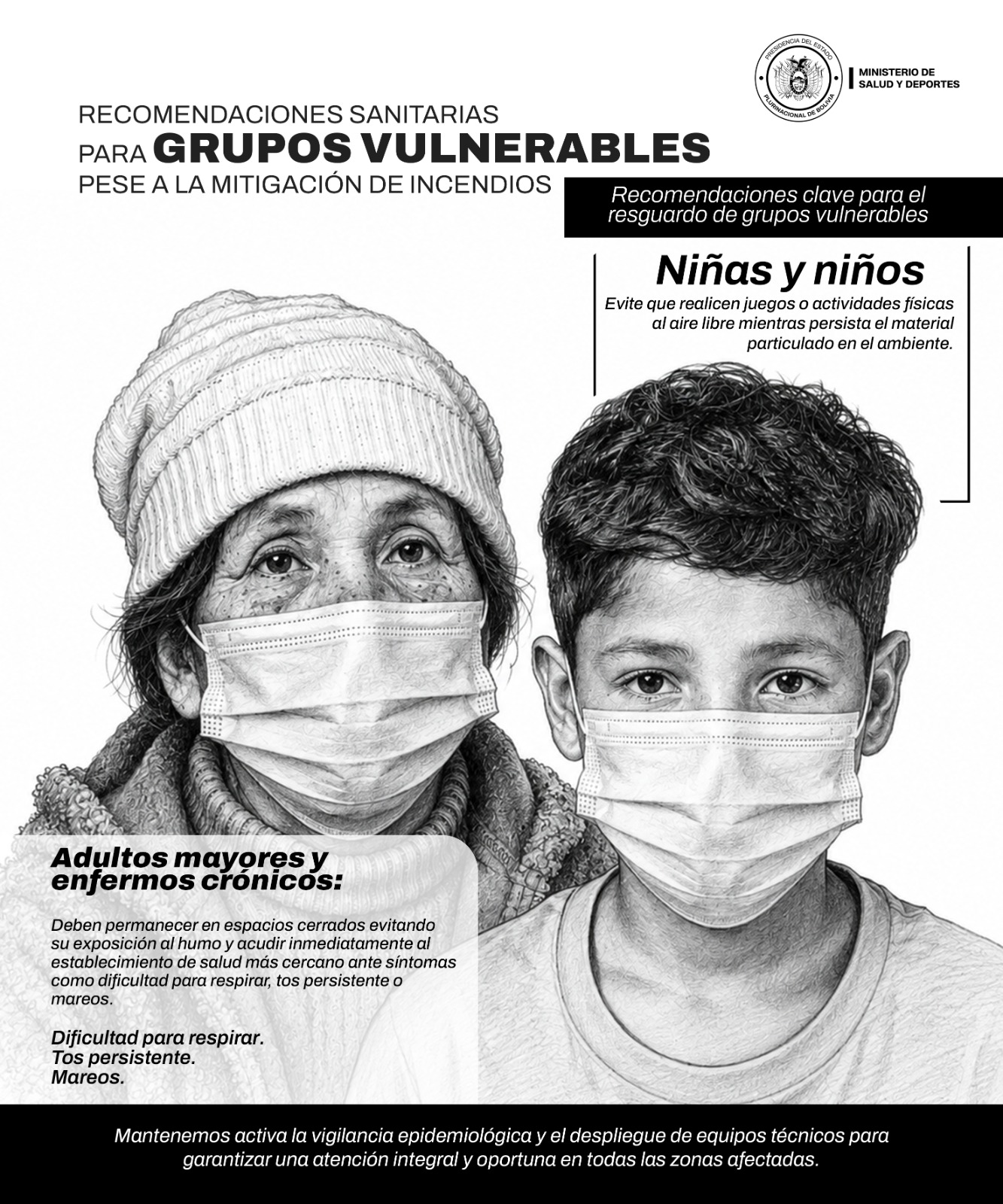 Autoridades en Salud recomienda evitar actividades al aire libre y reforzar cuidados de grupos vulnerables por contaminación del aire tras incendios.