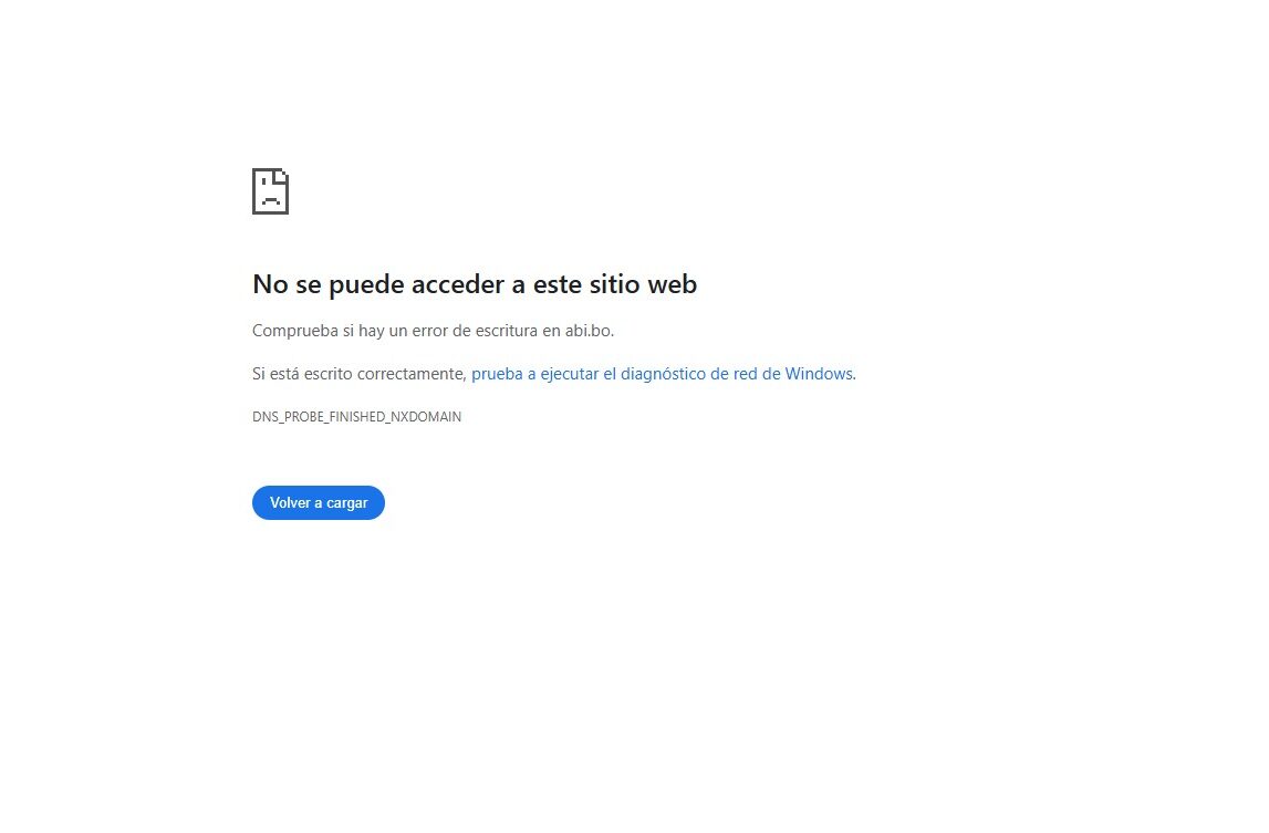 Problemas al ingreso de la página de la Agencia Boliviana de Información (ABI)