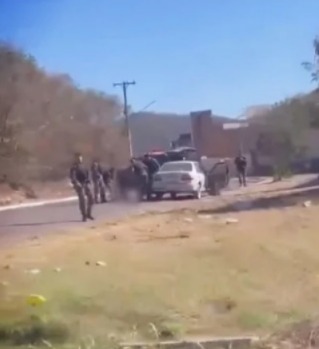 El operativo de seguridad en la ciudad fronteriza de Corumbá: Imagen: Captura.