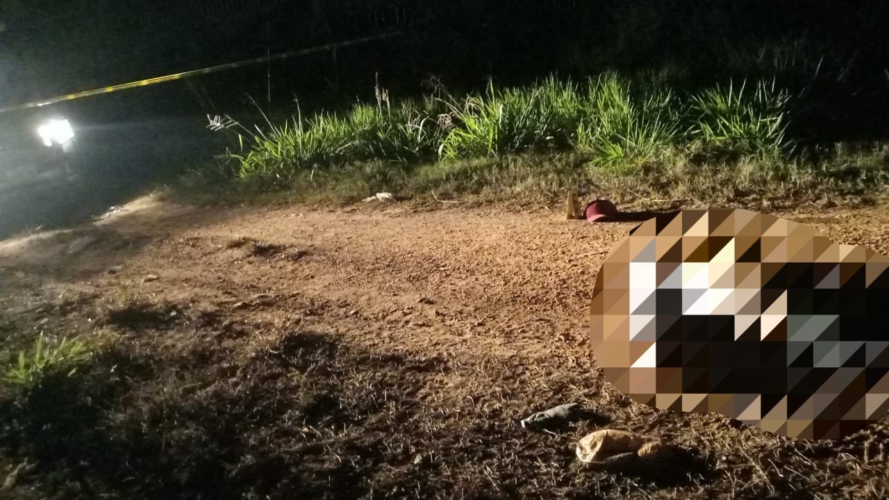 El cuerpo del brasileño asesinado. Foto: FGE
