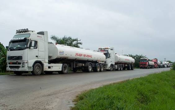 Camiones cisterna con combustible. Foto: YPFB.