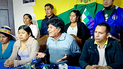 Morales se desliga de los bloqueos y dice “no conozco” a los Ponchos Rojos.