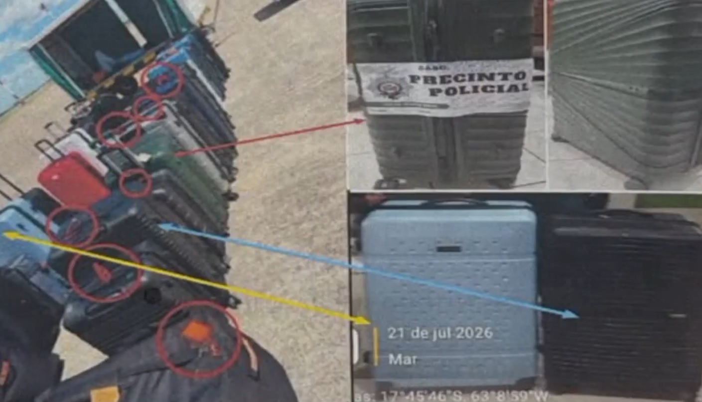Las maletas investigadas por su ingreso irregular al país. Foto: FGE