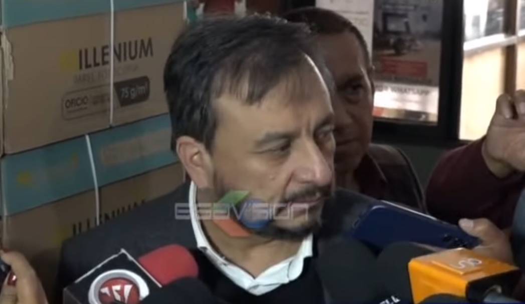 El exministro Medinaceli en la Fiscalía. Foto: Gigavisión