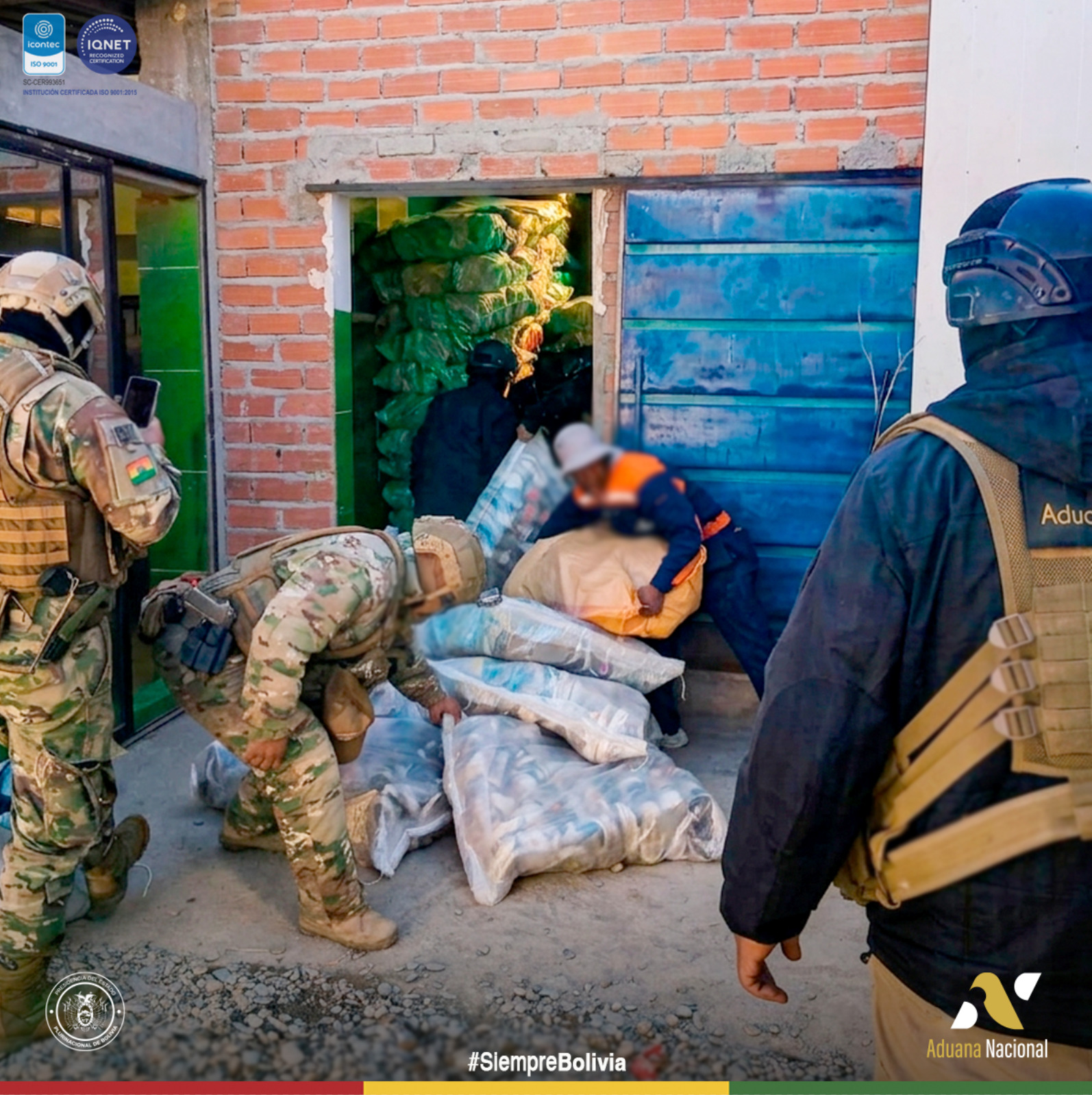Operativo de la Aduana en Oruro. Foto: Aduana Nacional
