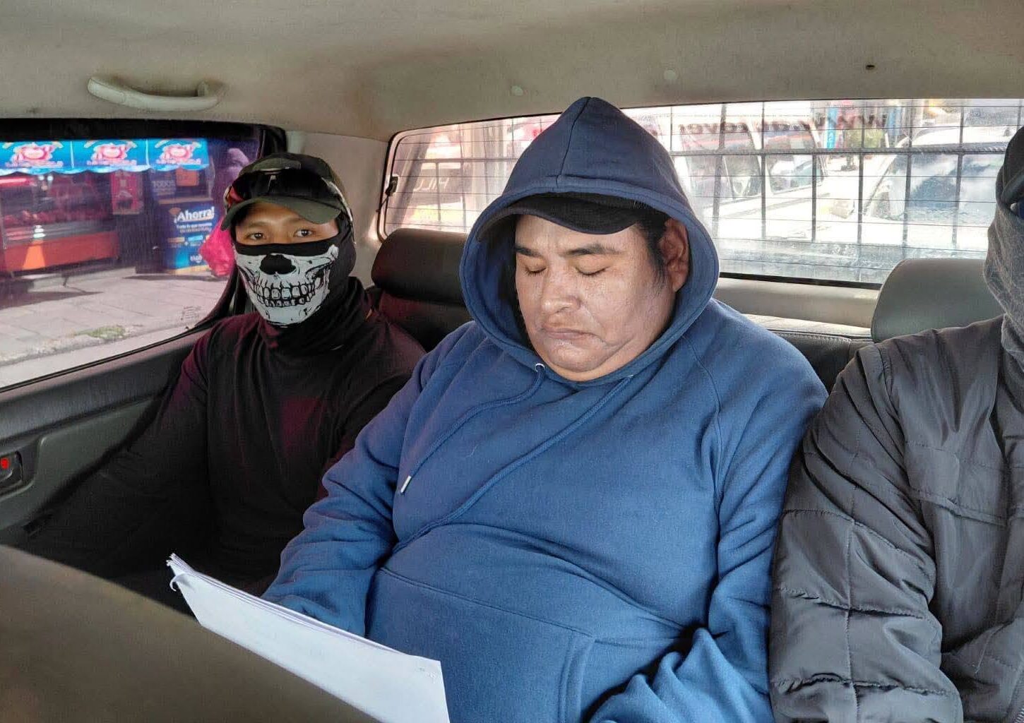 Salazar, aprehendido por la Policía.