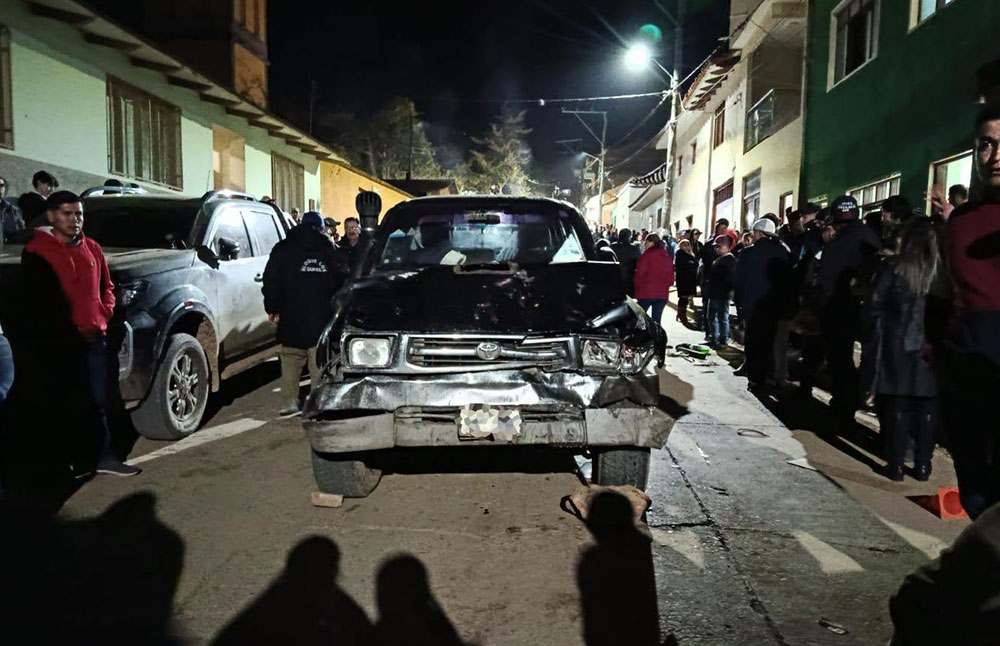 El vehículo implicado en el accidente de tránsito en Moro Moro. Foto: redes sociales