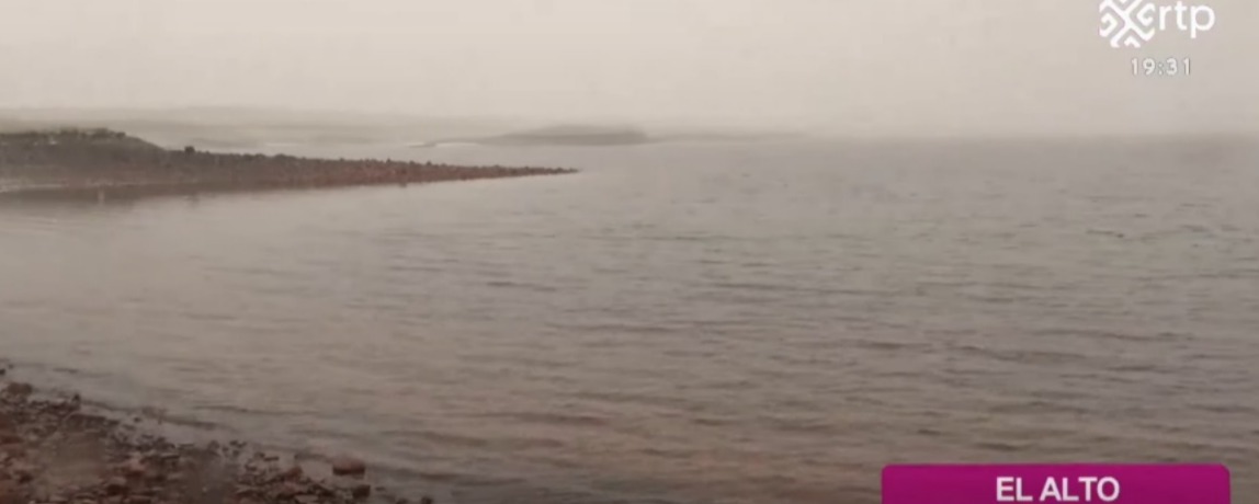 La represa de Milluni, en El Alto. Imagen: Captura RTP.