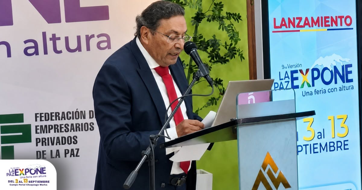 El presidente de la Federación de Empresarios Privados de La Paz, Rolando Kempff.