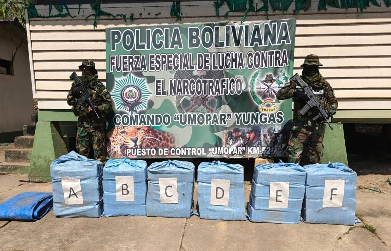 Las bolsas que contenían los paquetes de droga. Foto: FELCN