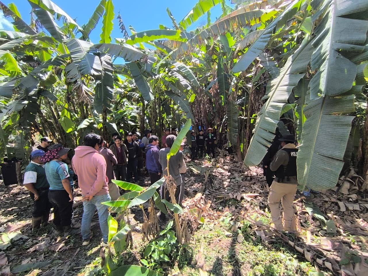 Operativo de la AJAM junto con la Policía cerca de Senda Verde. Foto: AJAM