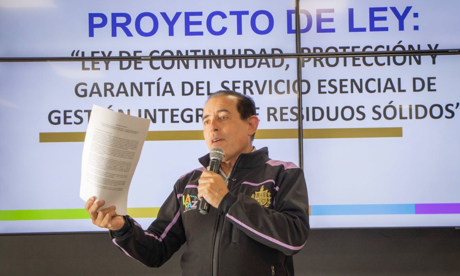 El alcalde de La Paz, Cesar Dockweiler. Foto: GAMLP.