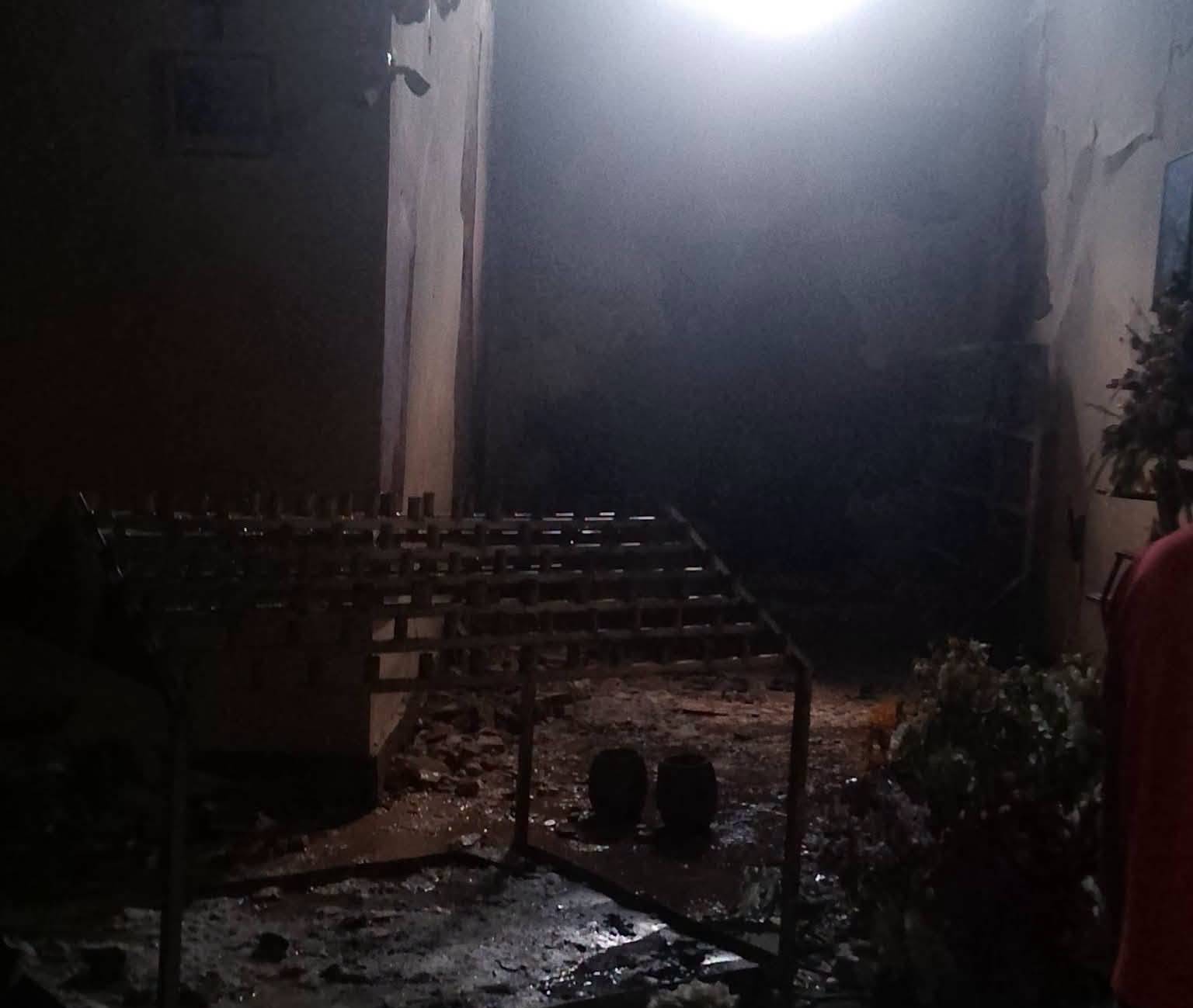 Daños al interior del templo. Foto: redes sociales