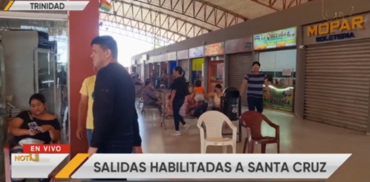 La Terminal de Buses de Beni. Imagen: Captura Bolivia Tv.