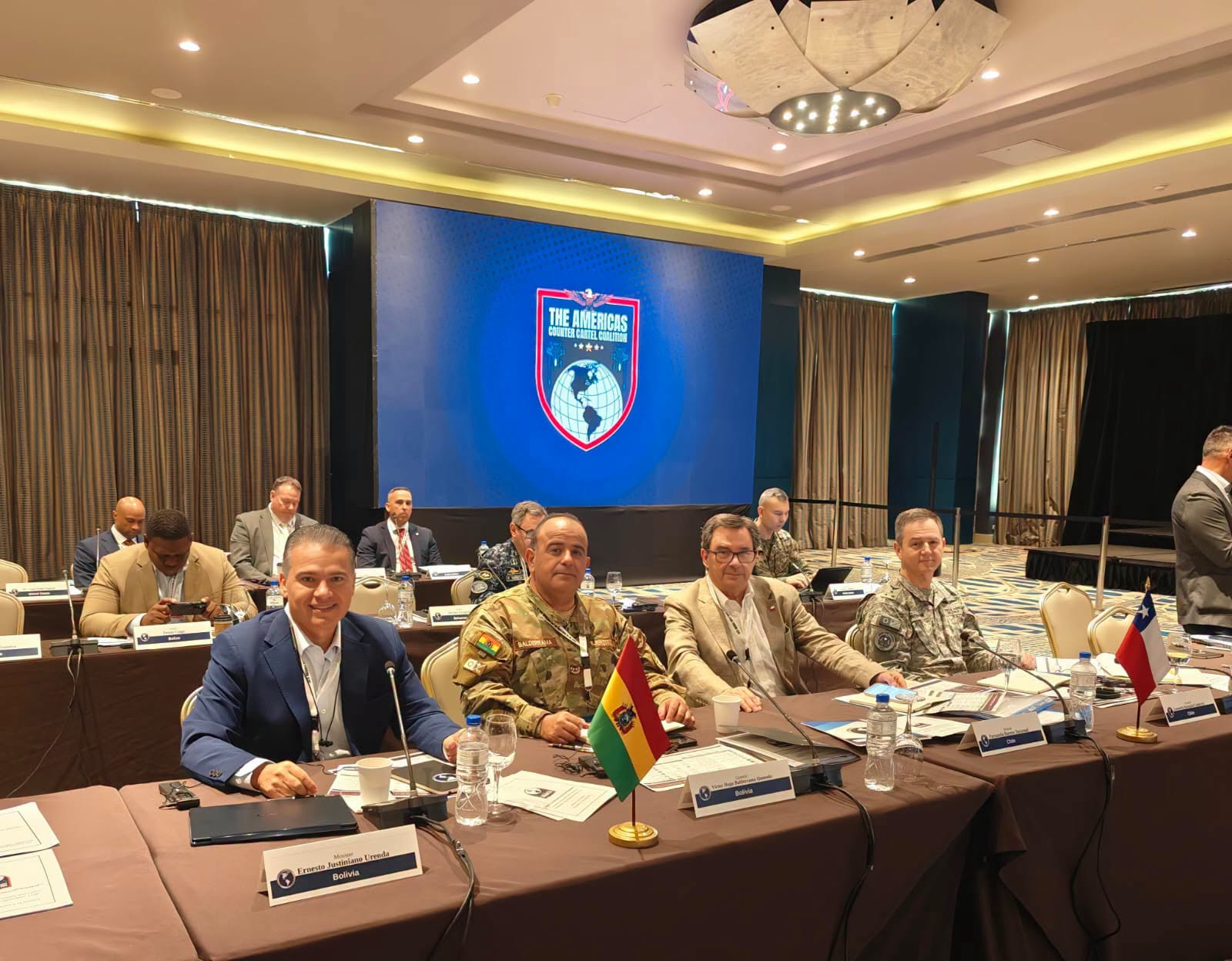 Participación del ministro de Defensa, Ernesto Justiniano, en el Foro A3C en Panamá. Fotos: Ministerio de Defensa.